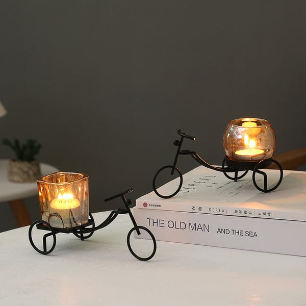 Bicycle candle holder