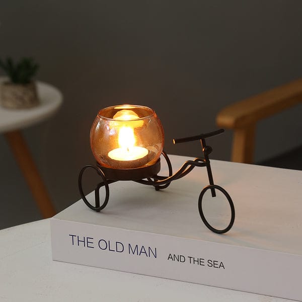 Bicycle candle holder