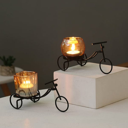 Bicycle candle holder