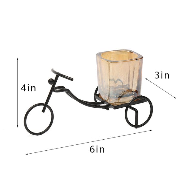 Bicycle candle holder